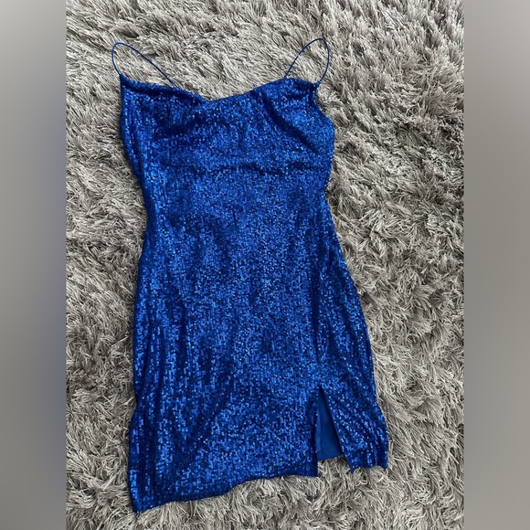 Blue Mini Bodycon Dress - Picture 6 of 8